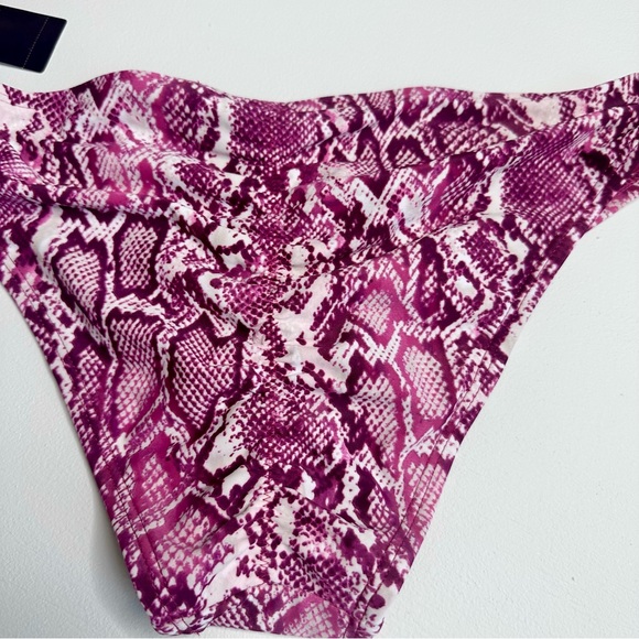 Bebe Pink Snake Print Halter Bikini Swim Set - Picture 6 of 12